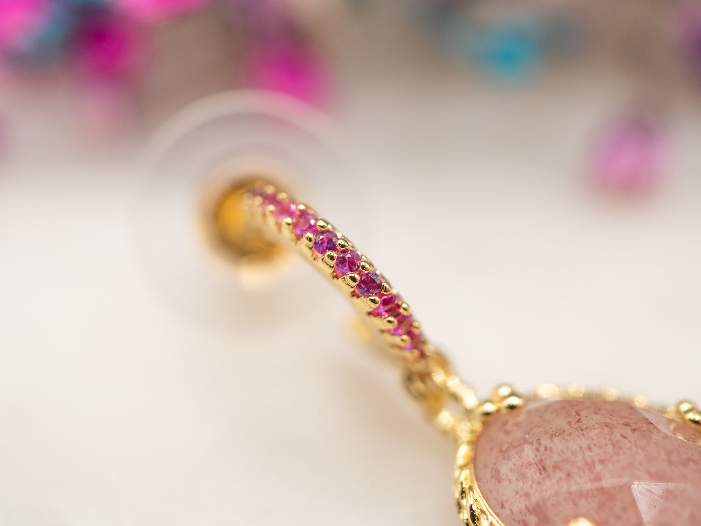Boucles d'oreilles Rose Salée