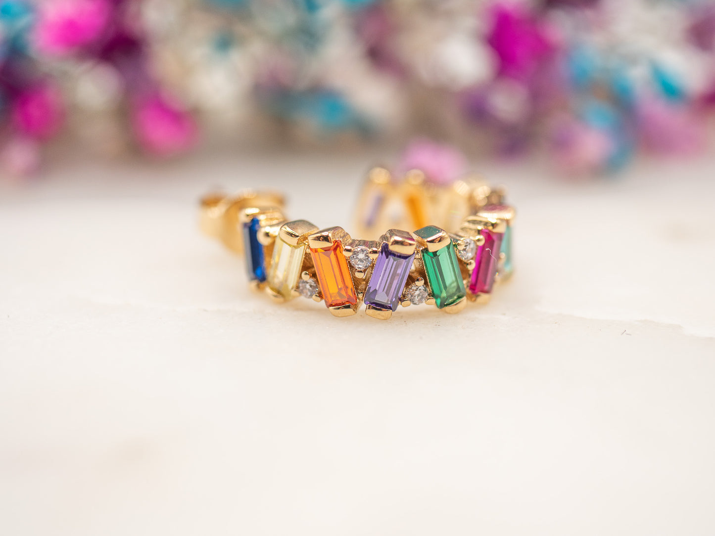 Boucle d'oreille unique Arcade Sorbet