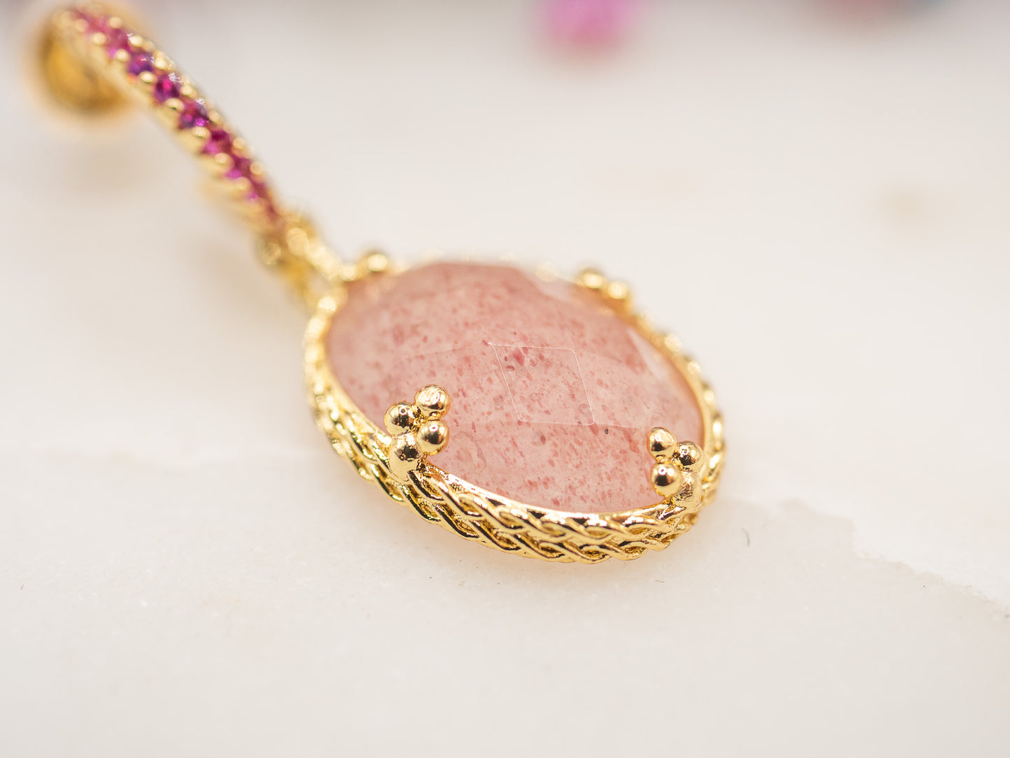 Boucles d'oreilles Rose Salée