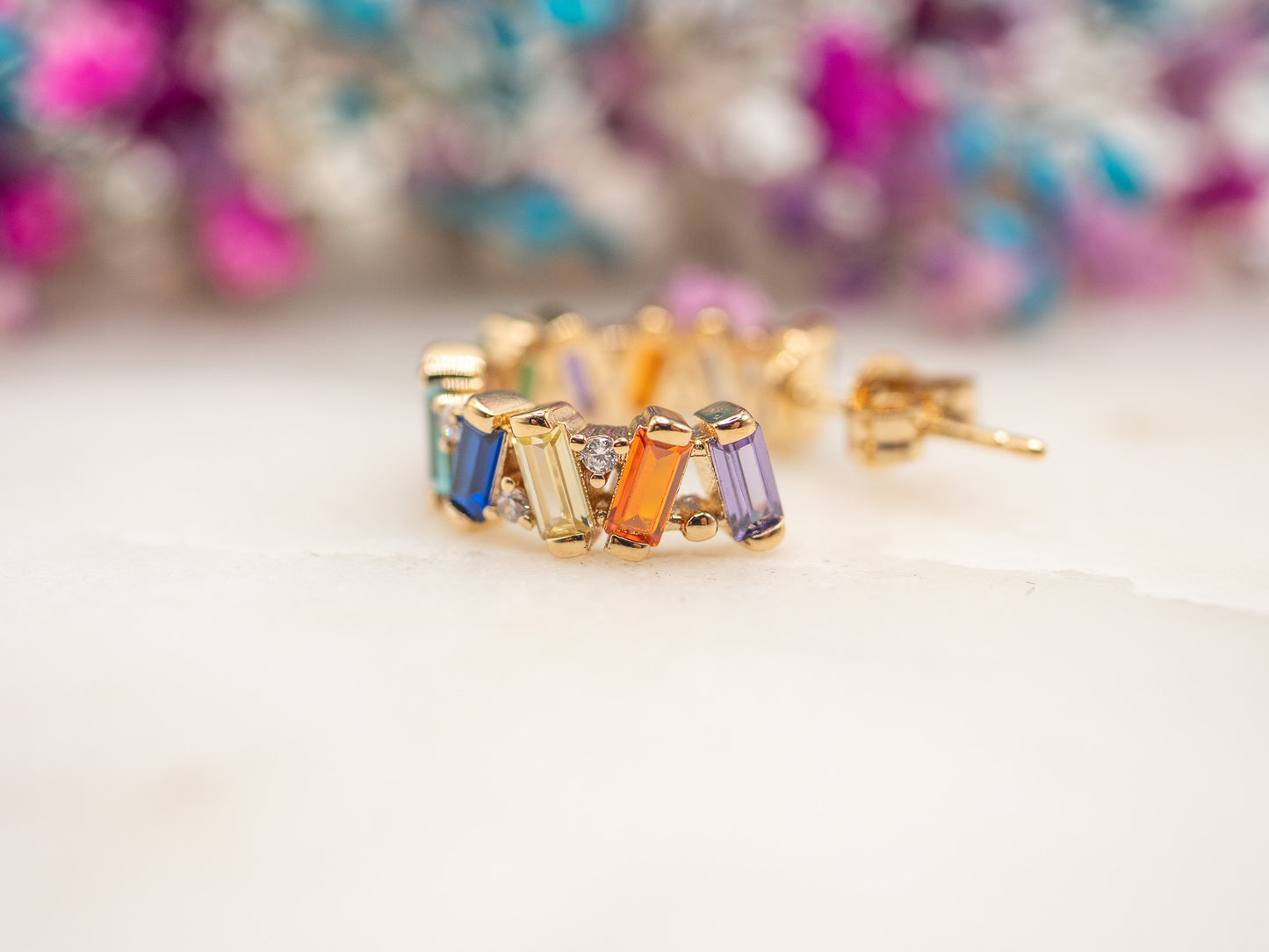 Boucle d'oreille unique Arcade Sorbet