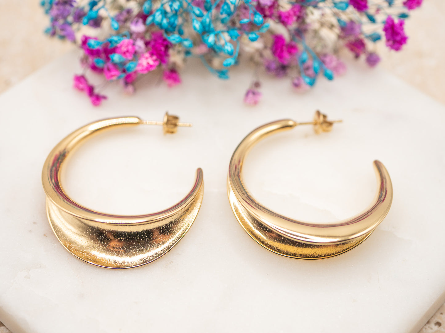 Boucles d'oreilles Arc Doré
