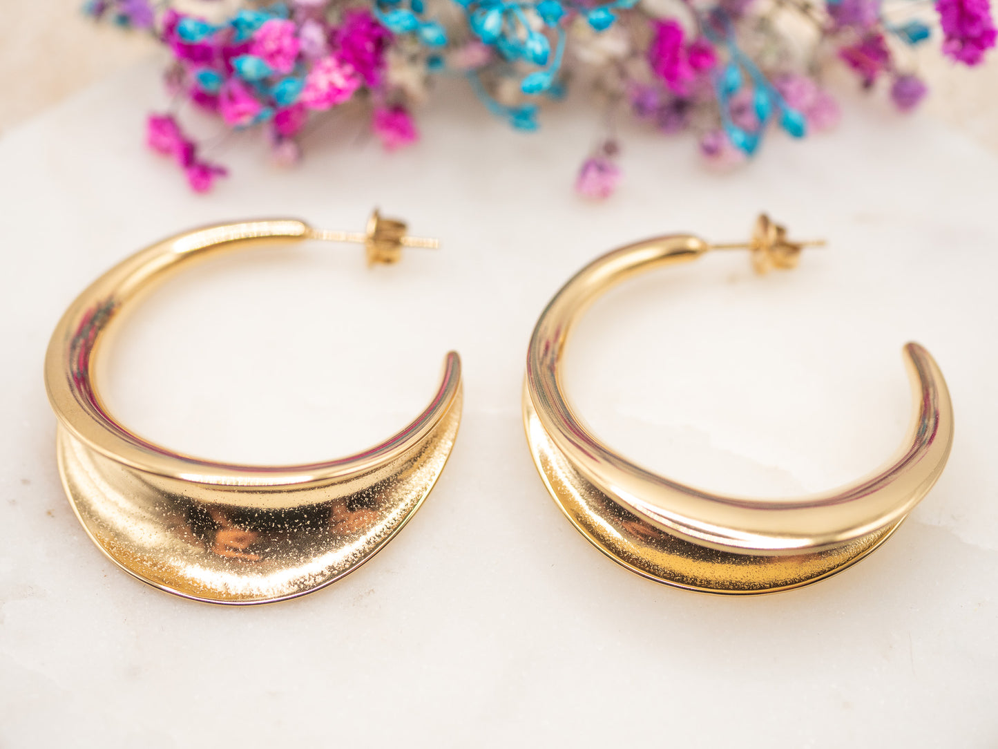 Boucles d'oreilles Arc Doré