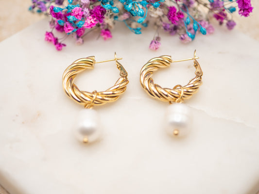 Boucles d'oreilles Perle Calypso