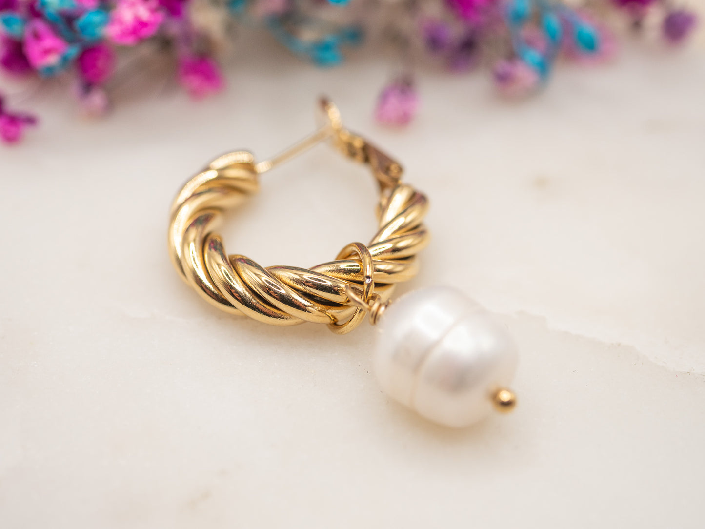 Boucles d'oreilles Perle Calypso
