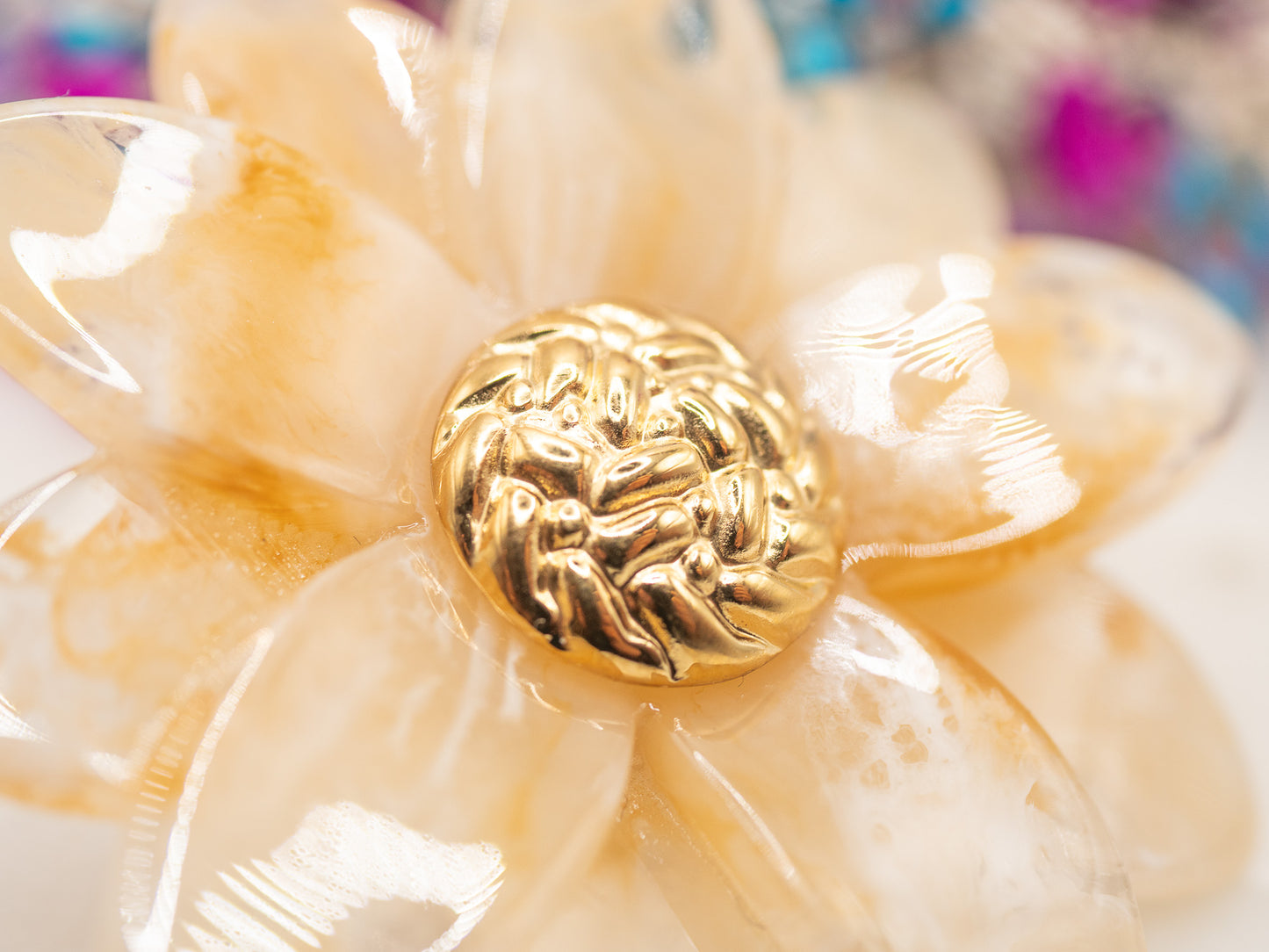 Boucles d'oreilles Dahlia Doré