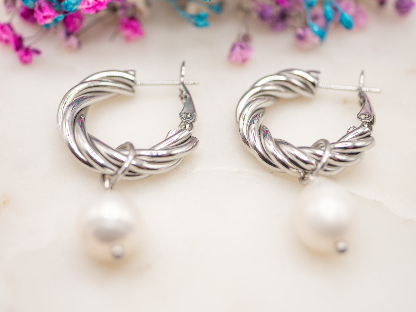 Boucles d'oreilles Torsade Nuit