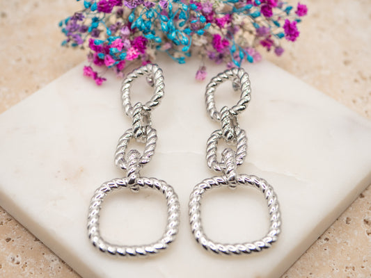 Boucles d'oreilles Liens Marin
