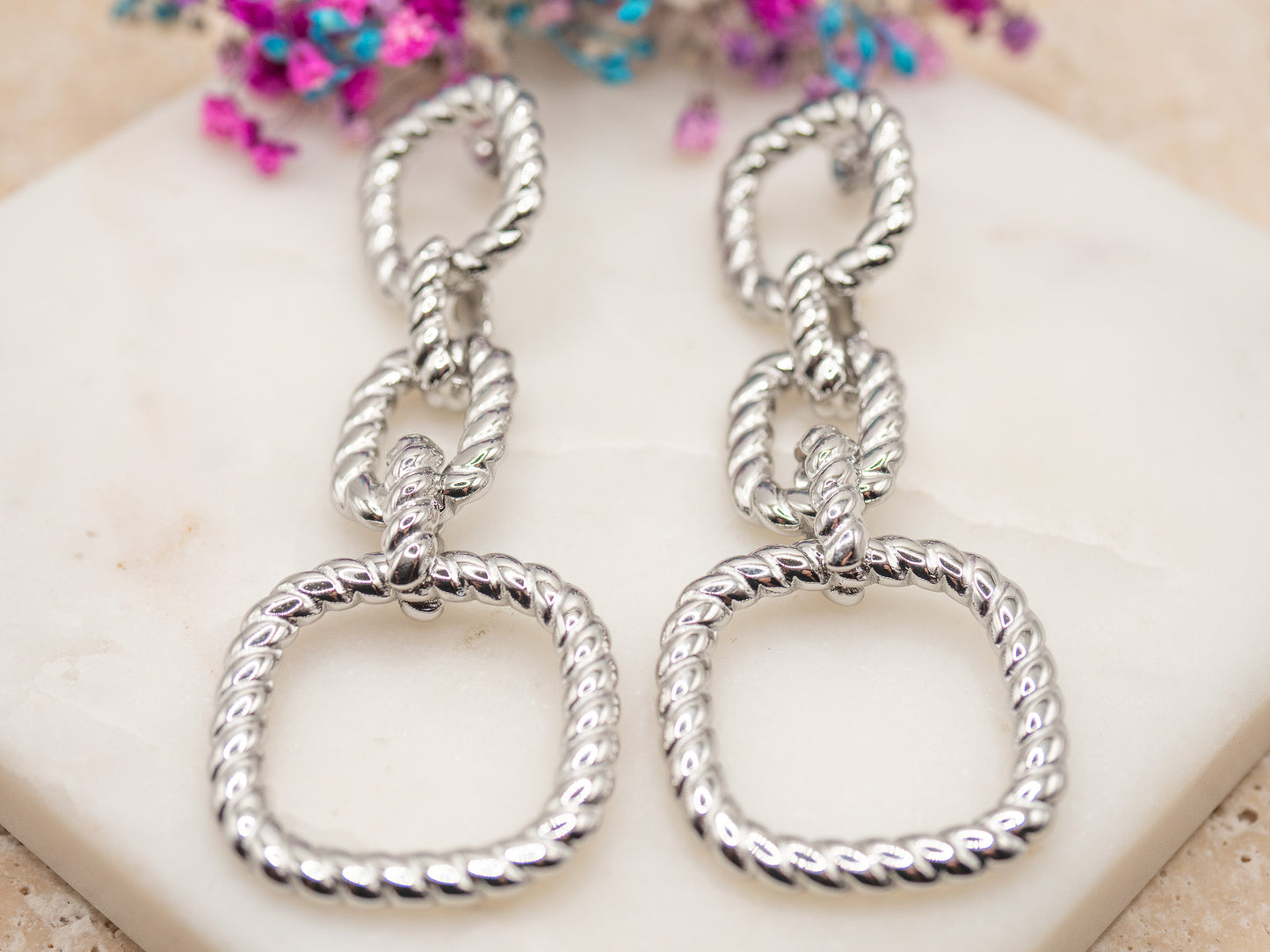 Boucles d'oreilles Liens Marin