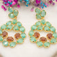Boucles d'oreilles Lagune Menthe