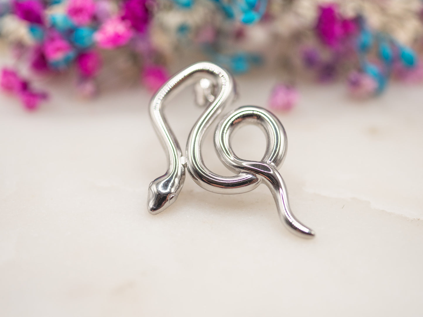 Boucles d'oreilles Serpent Miroir
