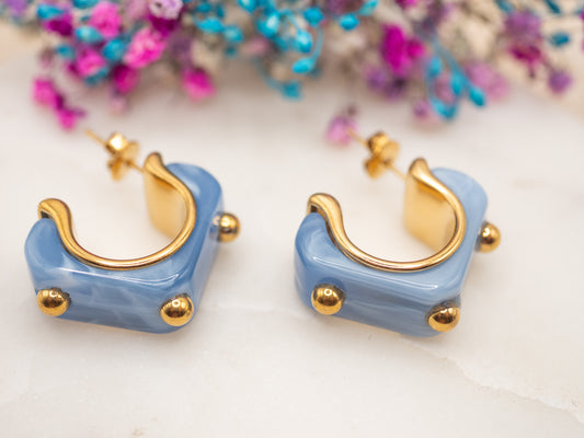 Boucles d'oreilles Azur Glacé