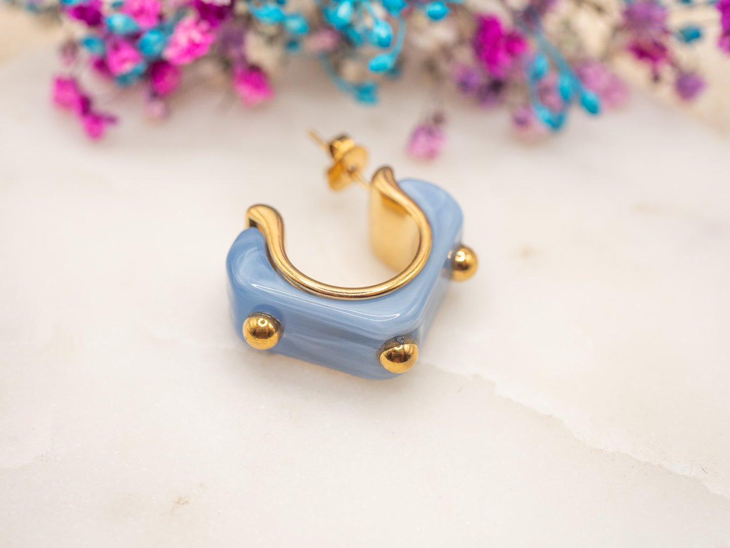 Boucles d'oreilles Azur Glacé