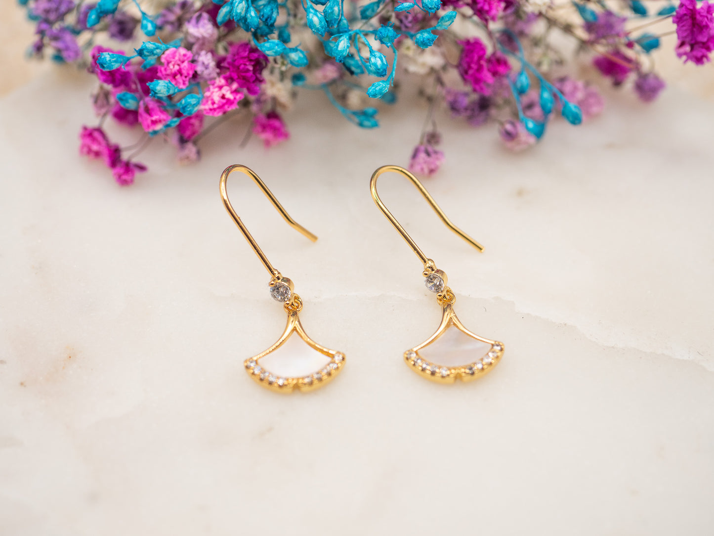Boucles d'oreilles Lune Dorée