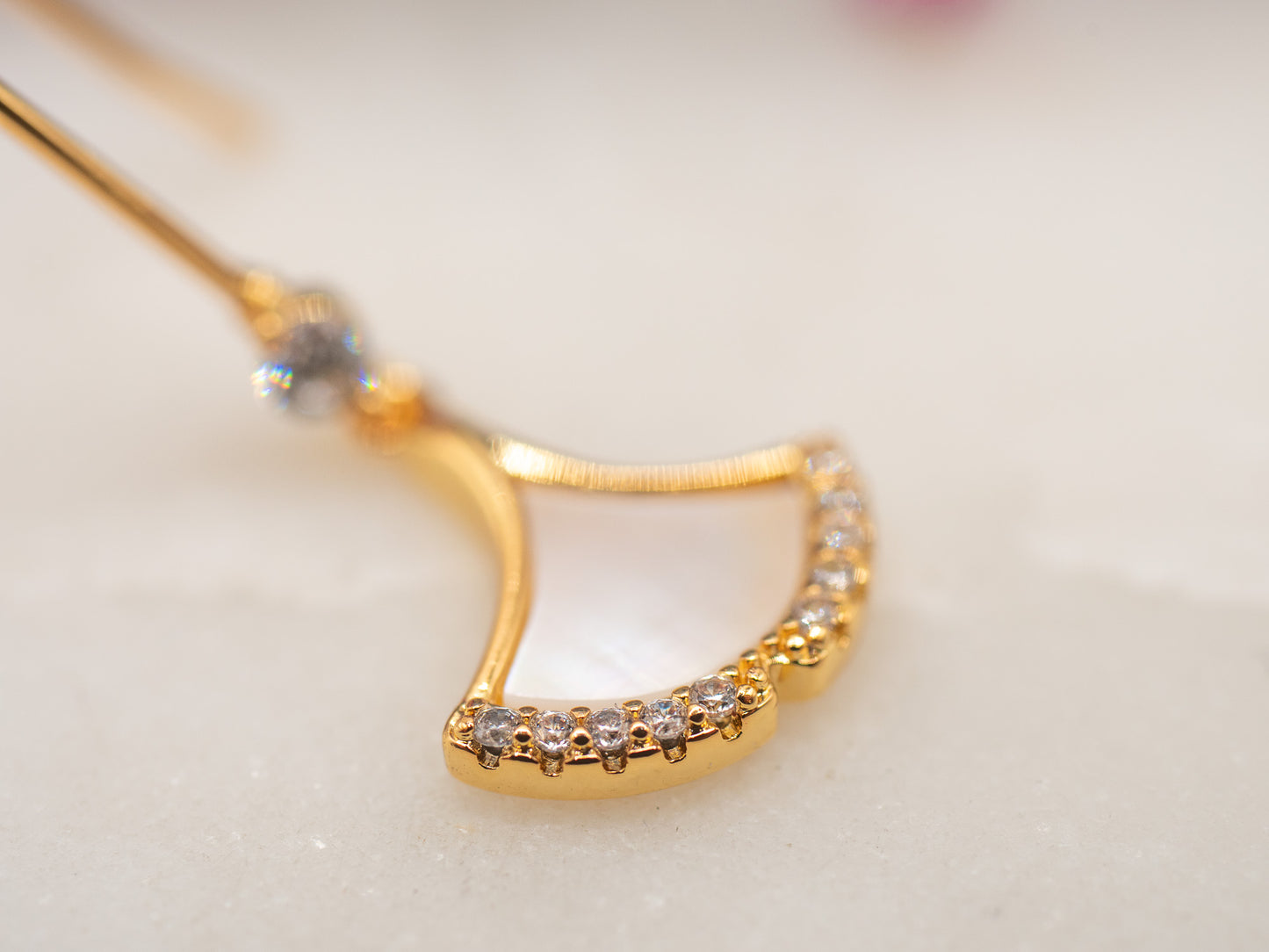 Boucles d'oreilles Lune Dorée