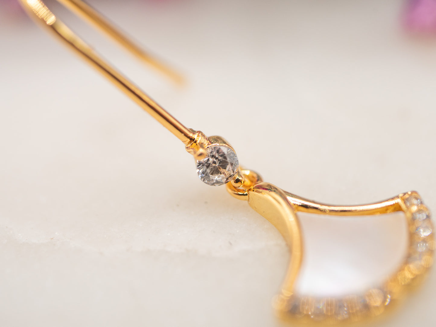 Boucles d'oreilles Lune Dorée