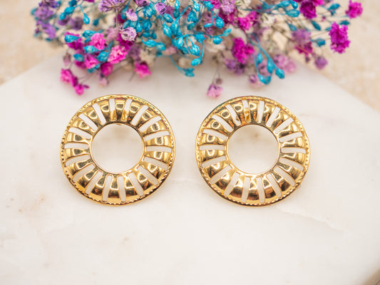 Boucles d'oreilles Hublot Doré