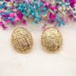 Boucles d'oreilles Galets Dorés