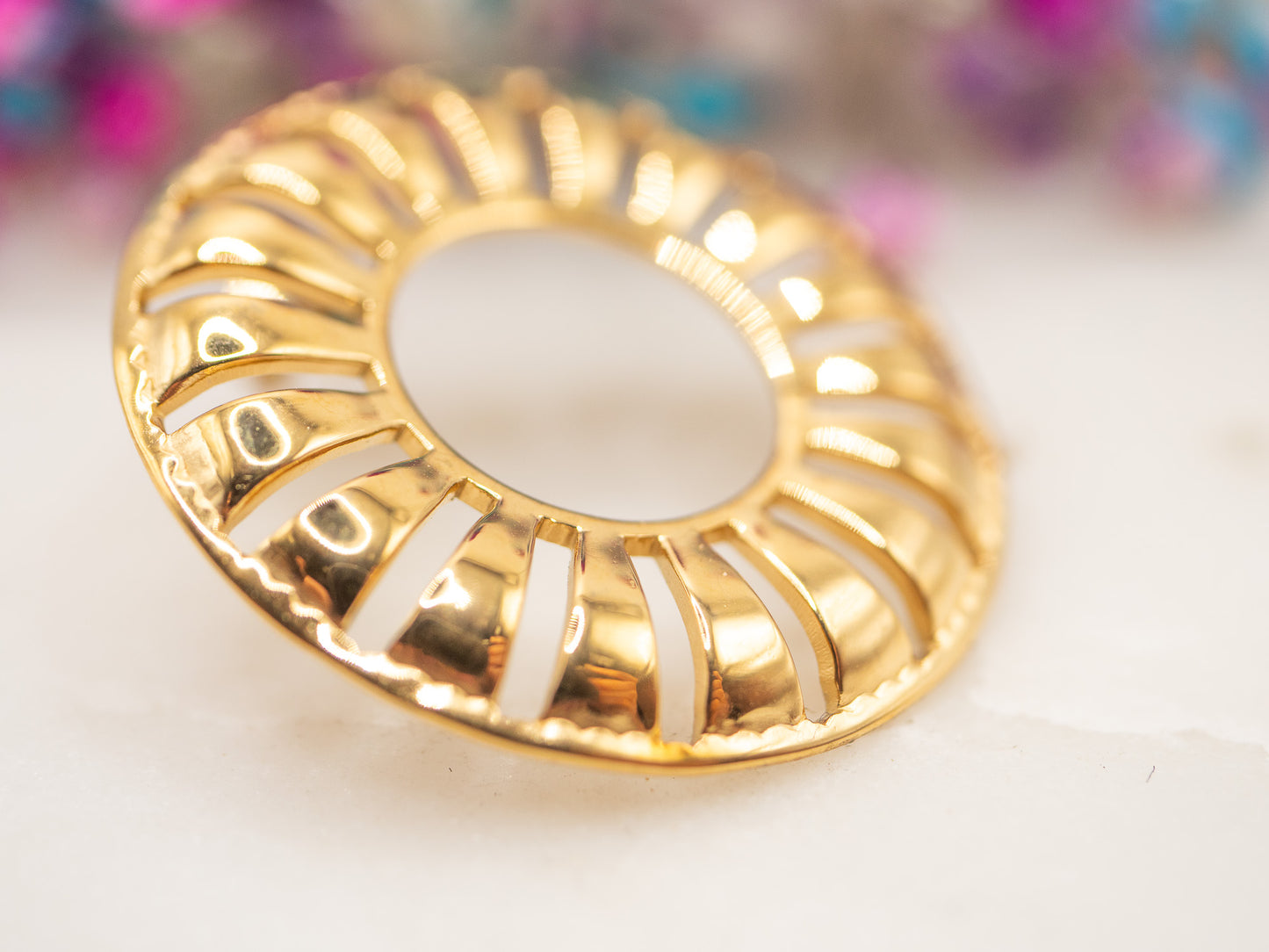 Boucles d'oreilles Hublot Doré