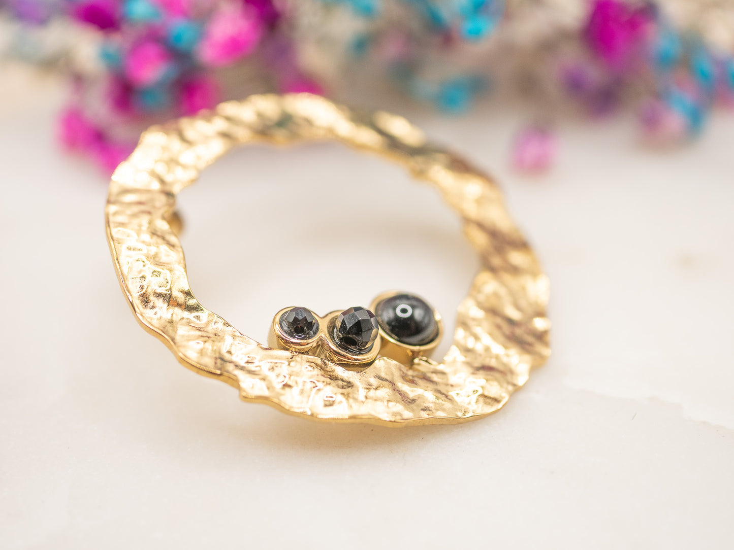 Boucles d'oreilles Créoles Nuit Dorée