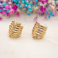 Boucles d'oreilles Cannage Doré