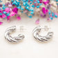 Boucles d'oreilles Torsade Azur