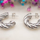 Boucles d'oreilles Torsade Azur
