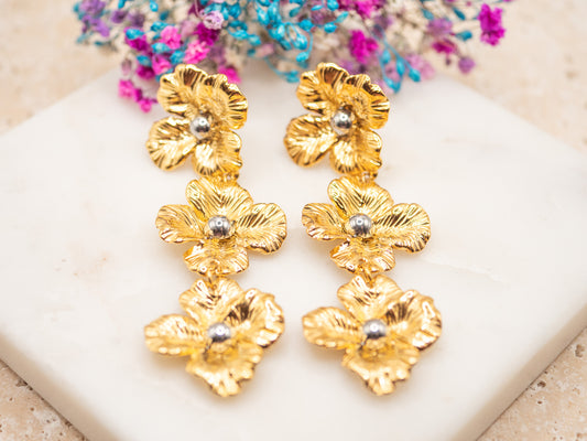Boucles d'oreilles Fleurs Soleil