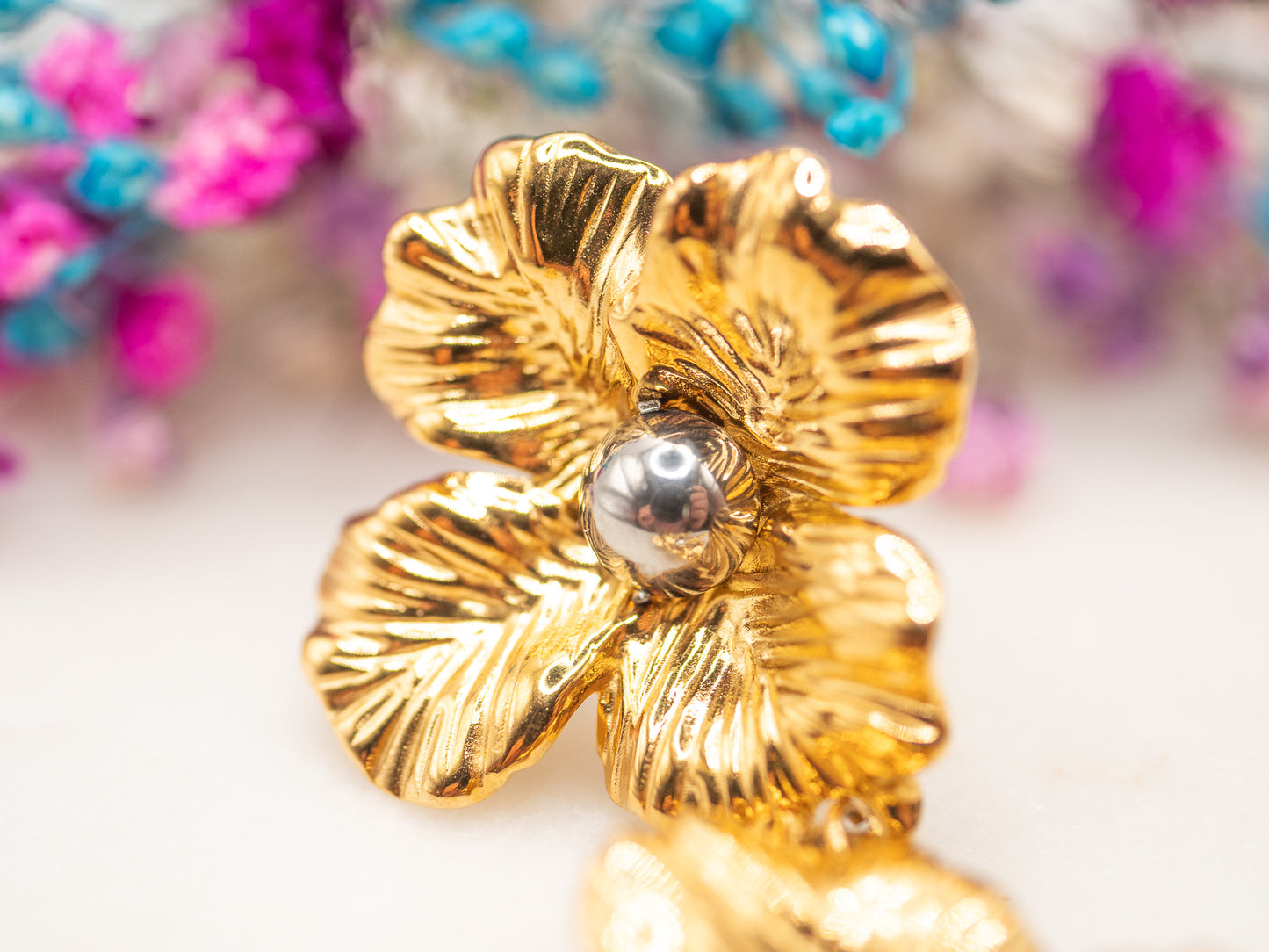 Boucles d'oreilles Fleurs Soleil