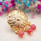 Boucles d'oreilles Rosée Fuchsia