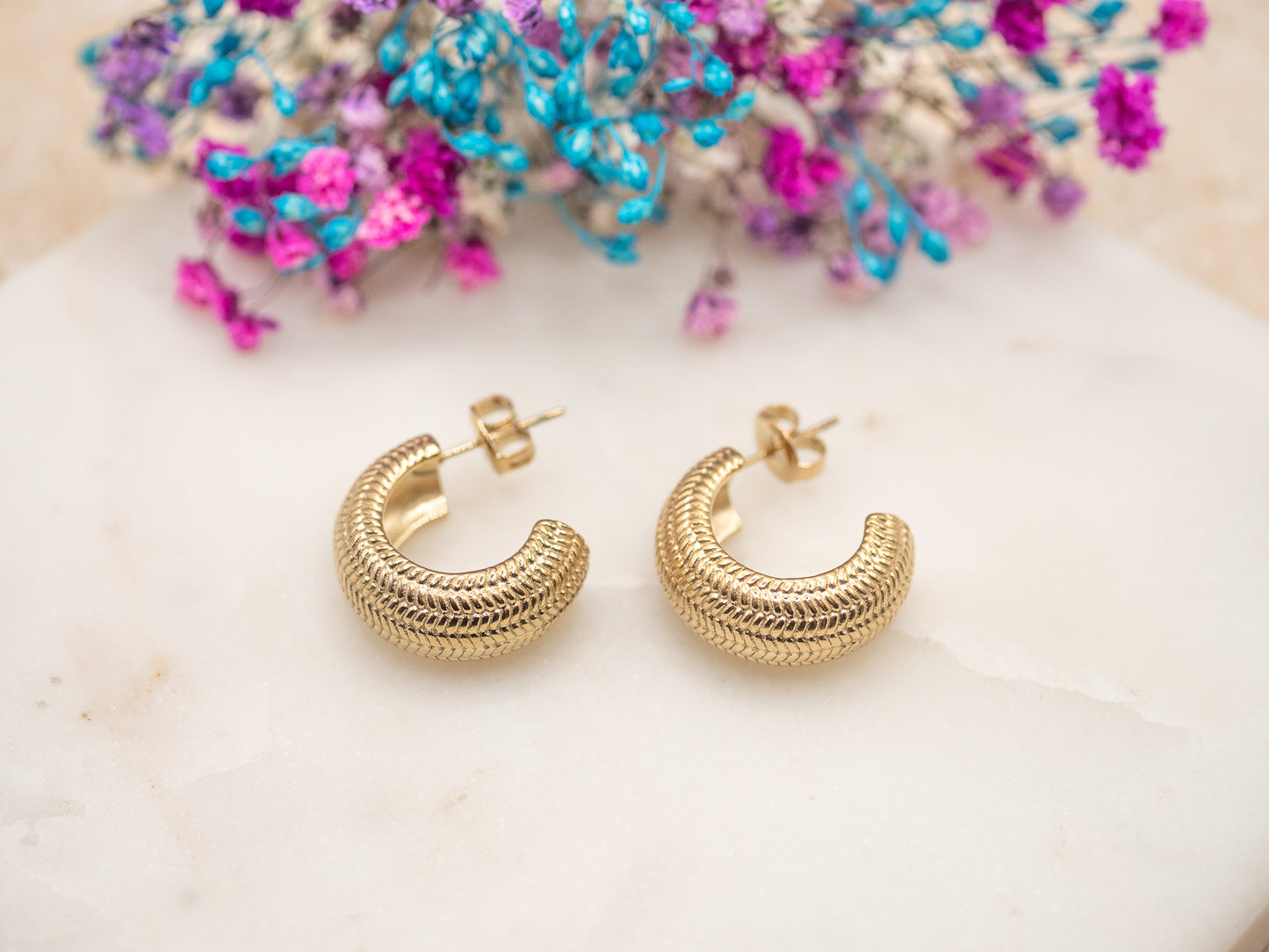 Boucles d'oreilles Créole Soleil