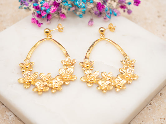 Boucles d'oreilles Fleurs Miellées