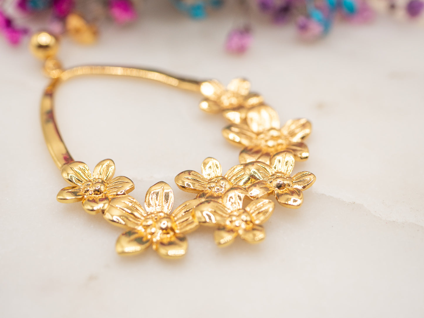 Boucles d'oreilles Fleurs Miellées