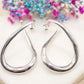 Boucles d'oreilles Vague Chrome