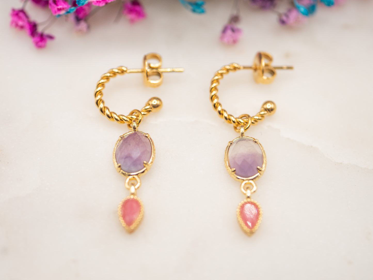 Boucles d'oreilles Duo Sorbet