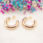 Boucles d'oreilles Croissant Miroité
