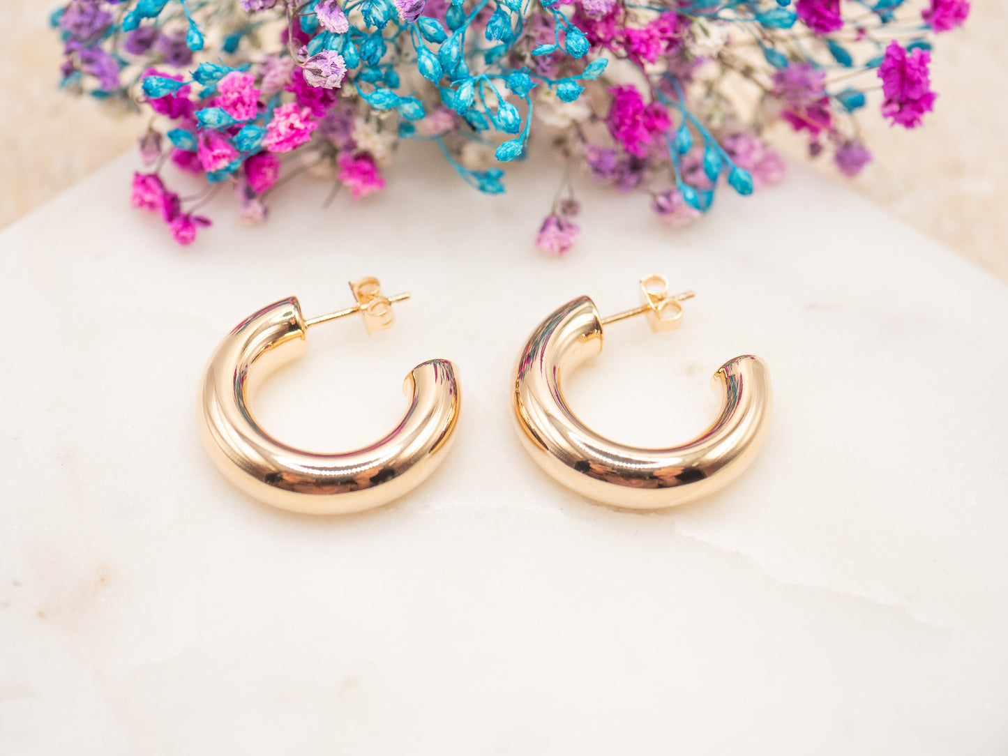 Boucles d'oreilles Croissant Miroité
