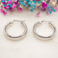 Boucles d'oreilles Anneau Chrome