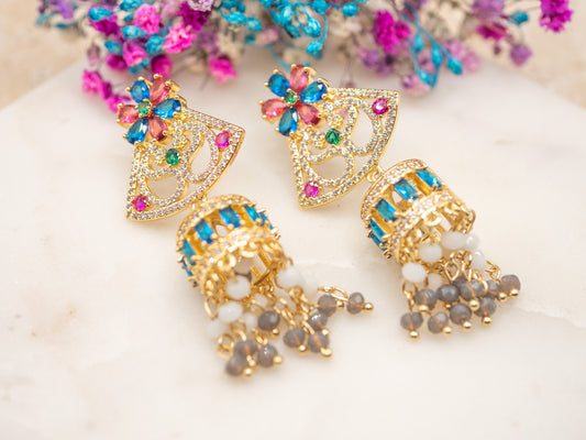 Boucles d'oreilles Cascade Azur