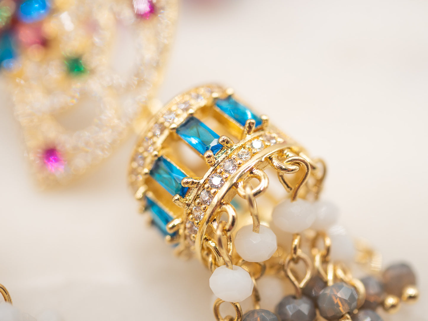 Boucles d'oreilles Cascade Azur