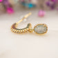 Boucle d'oreille unique Écume Dorée