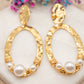 Boucles d'oreilles Perle Dorée