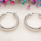 Boucles d'oreilles Anneau Chrome