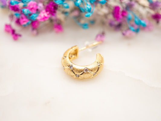 Boucle d'oreille unique Dune Diamantée