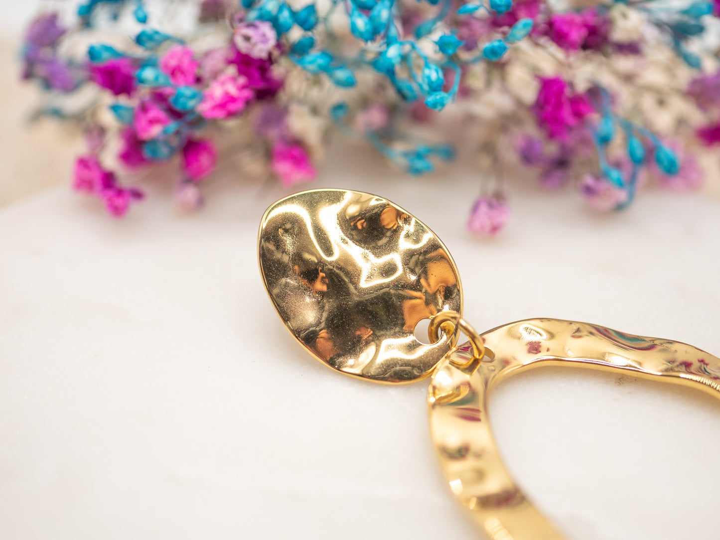 Boucles d'oreilles Perle Dorée