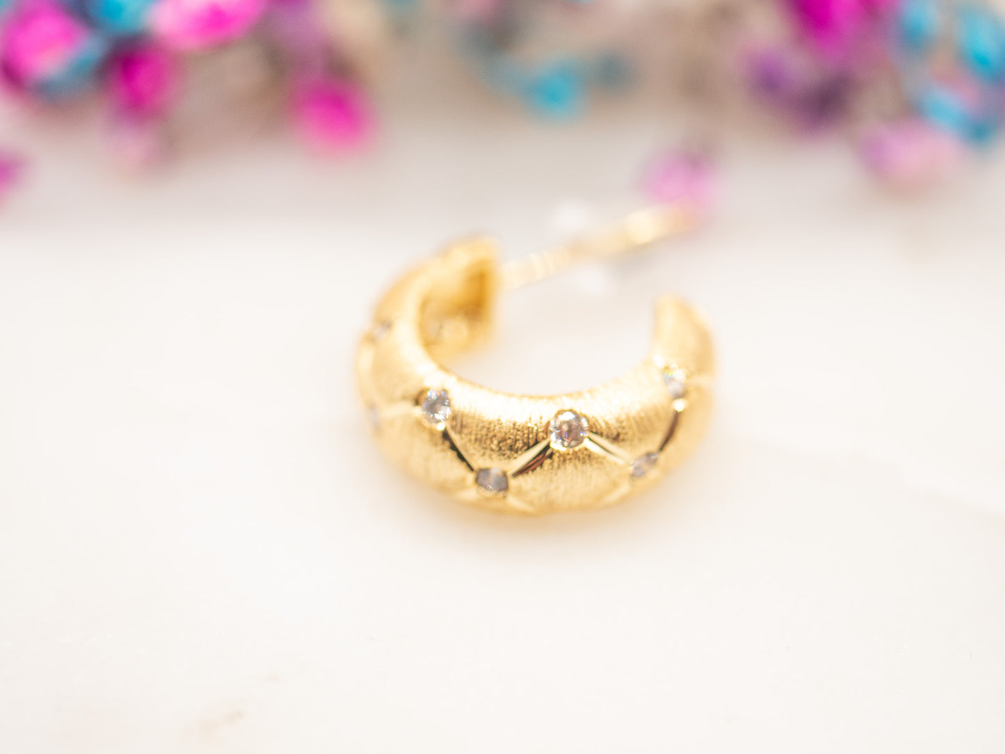 Boucle d'oreille unique Dune Diamantée