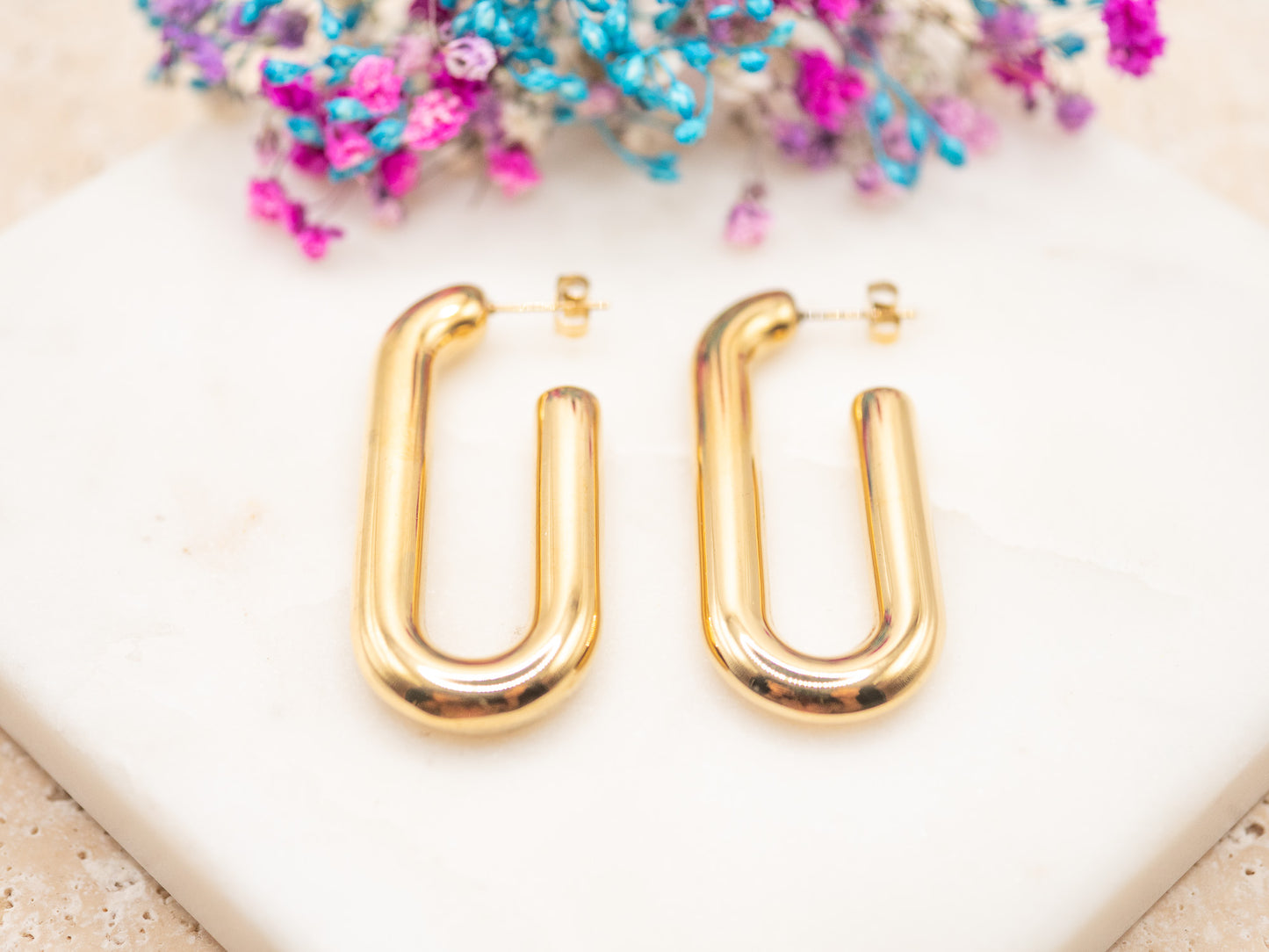 Boucles d'oreilles Étrier Doré