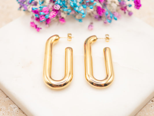 Boucles d'oreilles Étrier Doré