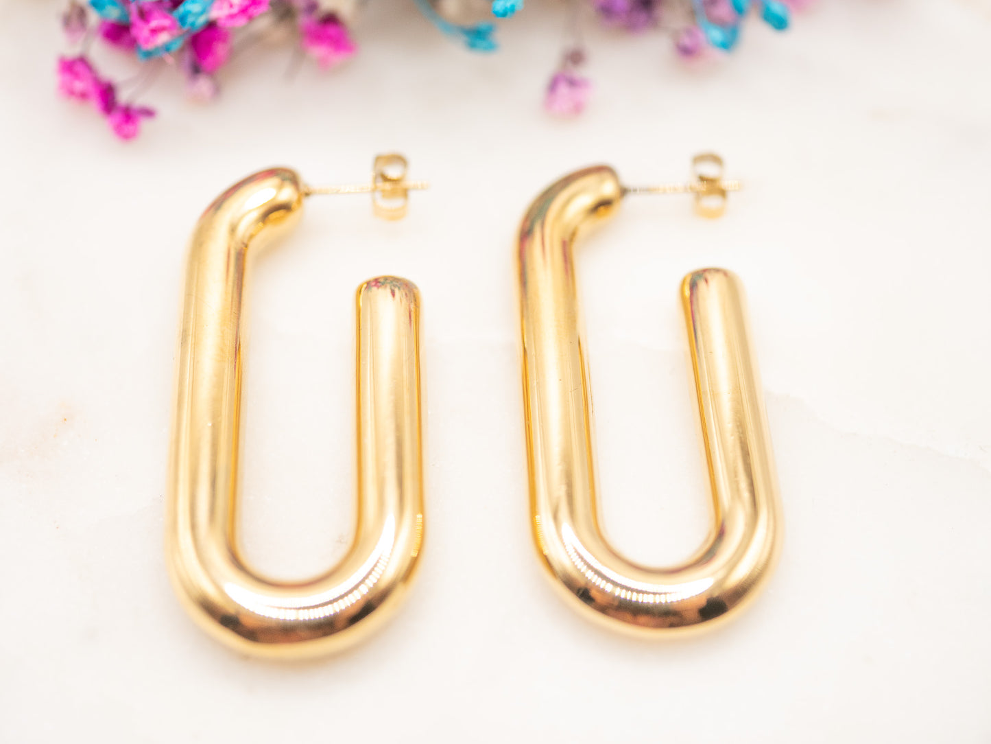 Boucles d'oreilles Étrier Doré