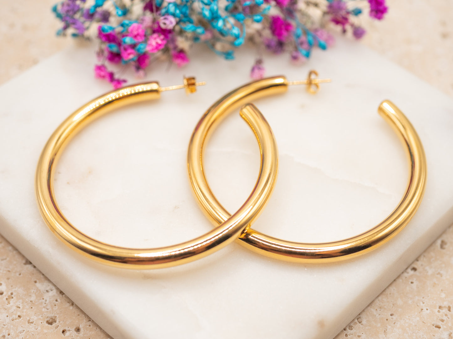 Boucles d'oreilles Demi-Lune Dorée