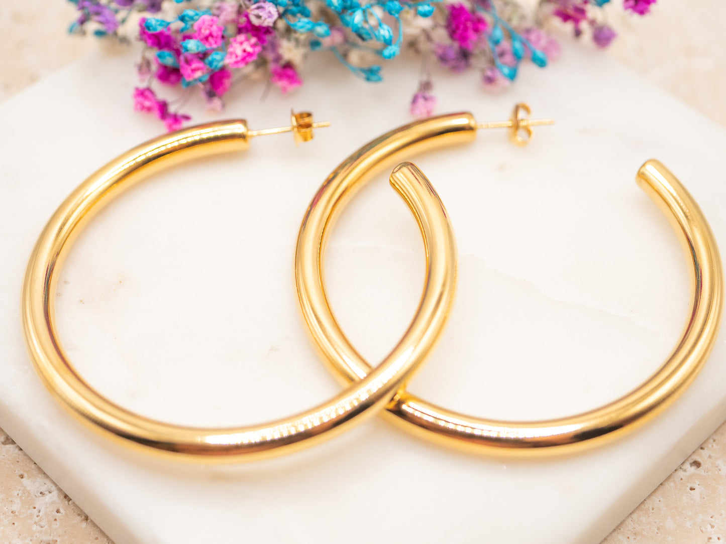 Boucles d'oreilles Demi-Lune Dorée